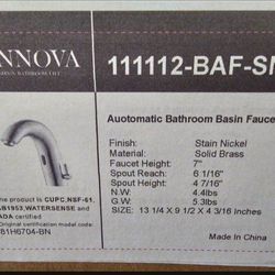 Vinnova Jumillia Single Hole Touchless Bathroom Faucet In Nickel