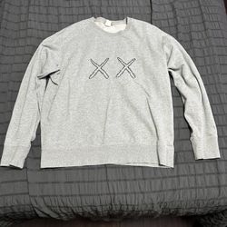 Grey Uniqlo x Kaws Collab Sesame Street Crewneck