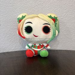 Funko DC Holiday Plushies HOLLY (HARLEY) QUINN Plush DC Comics Red & Green EUC