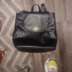 Backpack Black Leather Purse