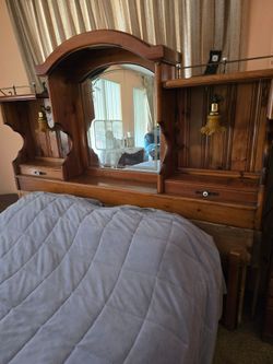 Real wood head board