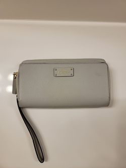 Kate Spade Gray Leather Wristlet Wallet