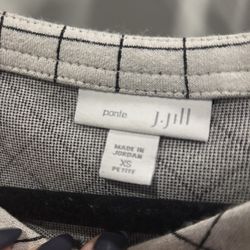 J.Jill Ponte Knit Windowpane- XS Petite