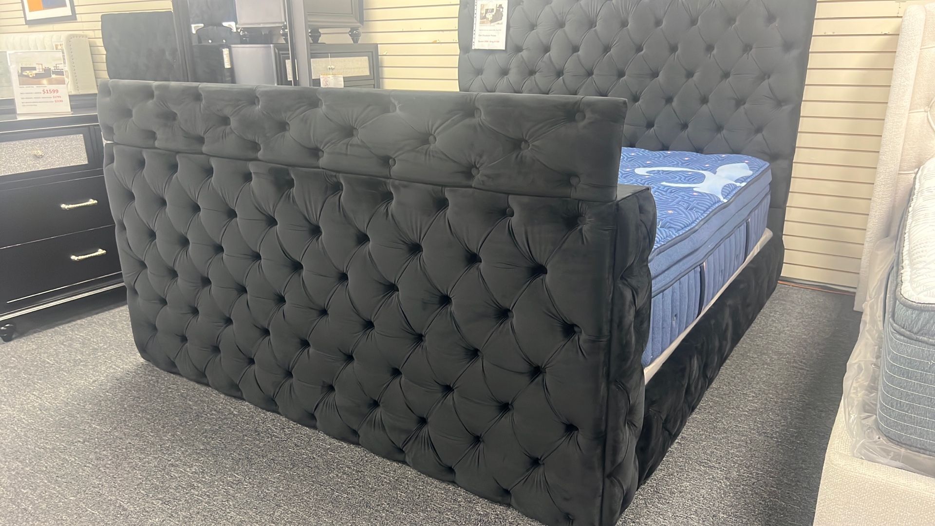 Kings Size Bed Frame Black Tv Lift Two Sizes Quenn Size Or Kings 