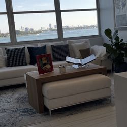 Coffee Table with Ottoman 