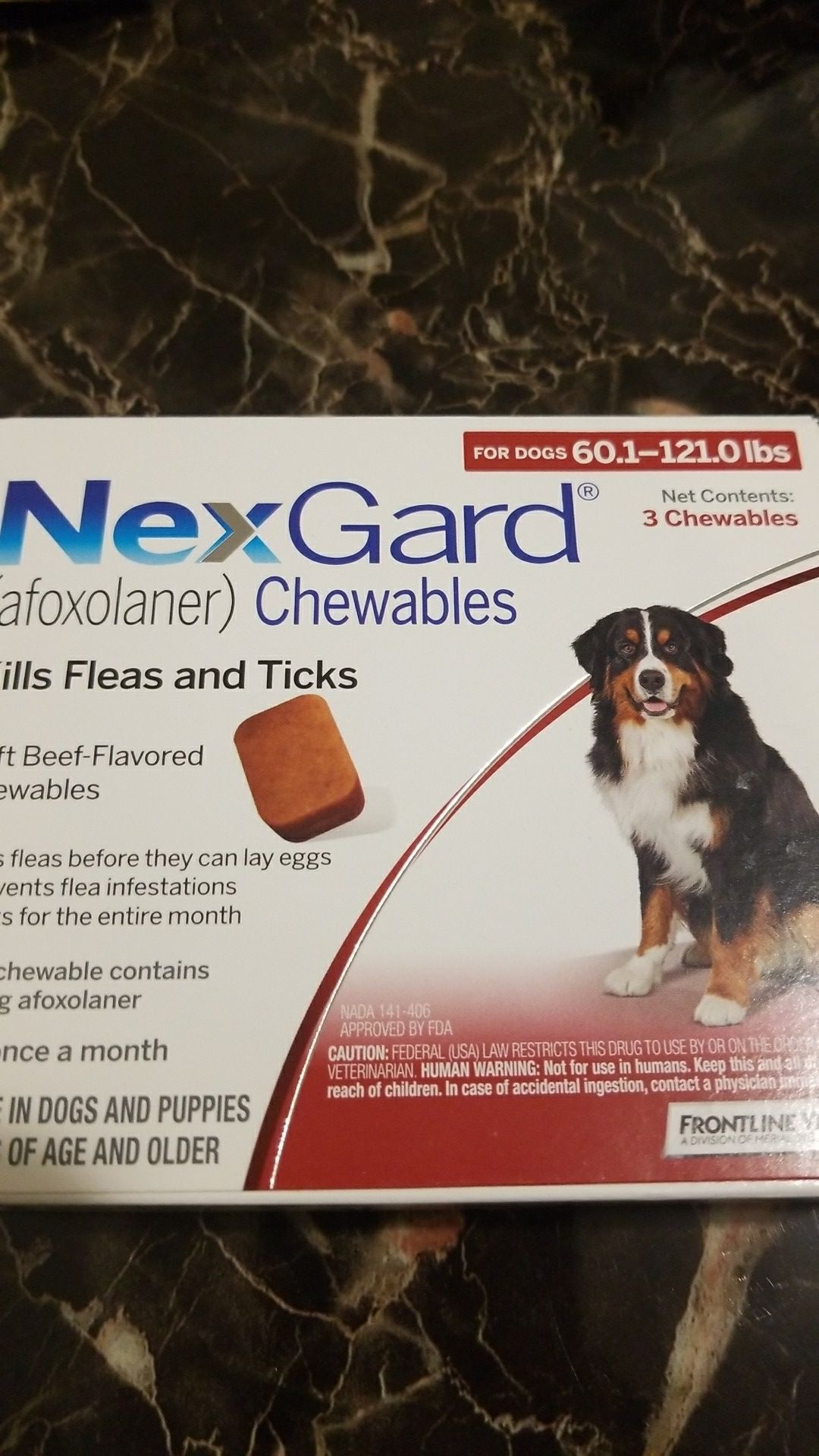 Nexgard flea and tick preventative