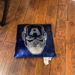 Sequin Captain America Ironman Pillow