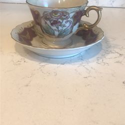 Vintage CHIYODA HIN Bone China Tea Cup And Saucers 