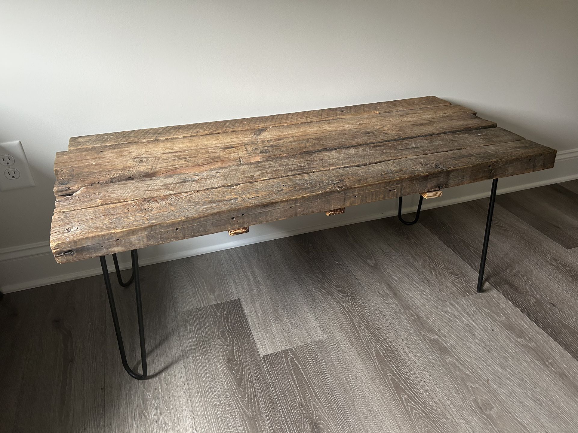 Handmade Wood Plank Coffee Table