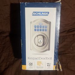  Schlage Camelot Satin Nickel Electronic Keypad Deadbolt
