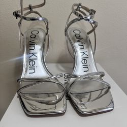 Brand New Silver Strappy Shoes
