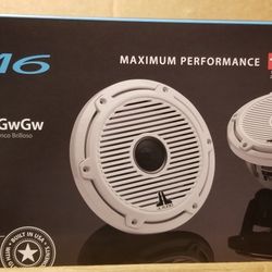 JL Audio  7.7" Marine Coaxial Speakers, White Classic Grilles (M6-770X-C-GWGW)