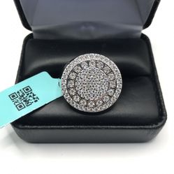 925 Sterling Silver 3.55CT MOISSANITE Round men’s Ring Size 12 
