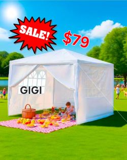 10 x 10 White Canopy Party Tent Wedding Tent Canopy With Sidewall