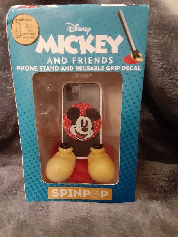 SpinPop Disney Cell Phone Stand and Pop Grip Holder Decal Sticker, Mickey Mouse
