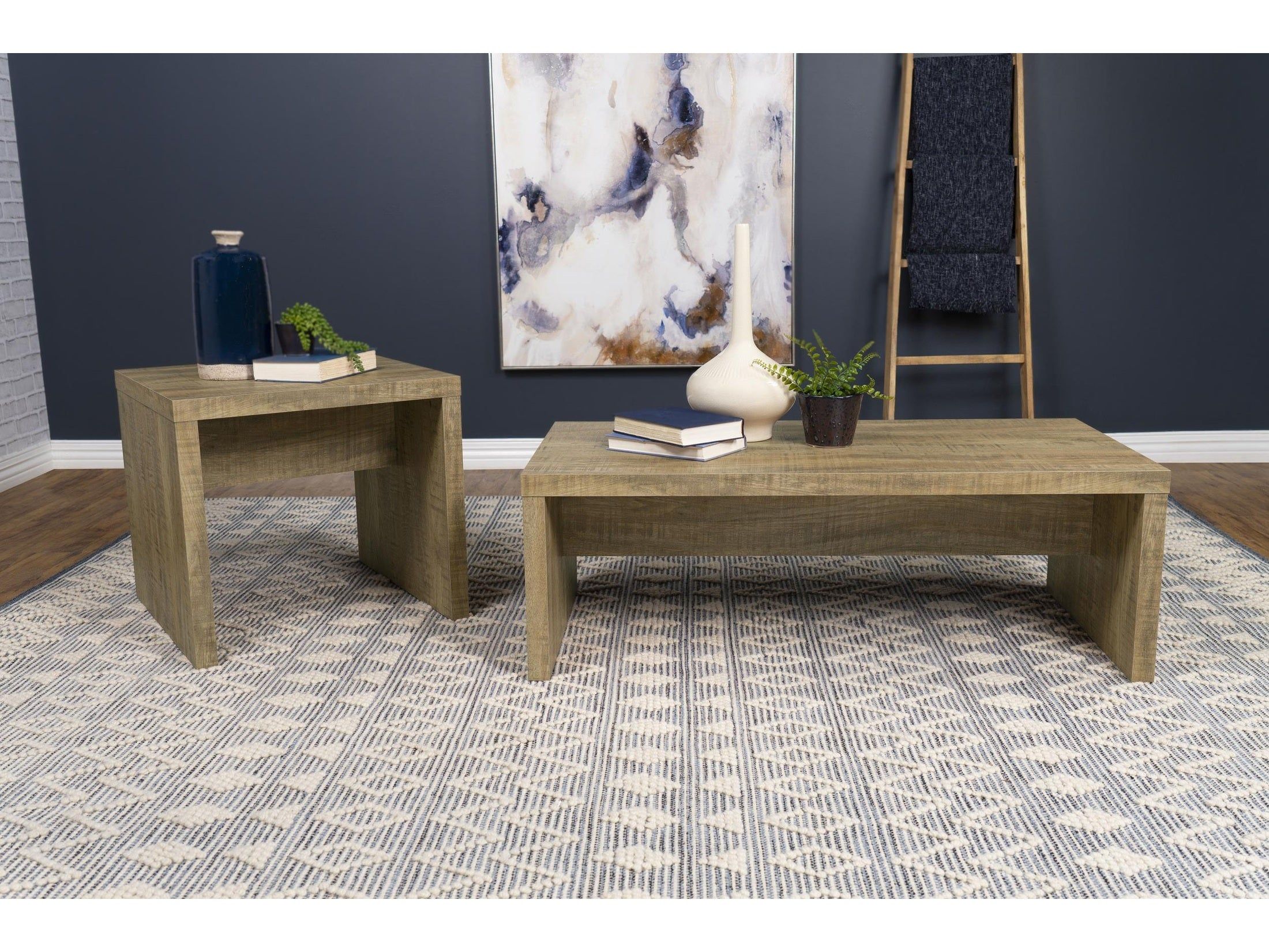 Lynette Mango 2-piece Rectangular Coffee and End Table Set
