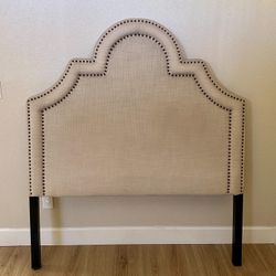 Elegant Tan Full Bed Frame – Modern Design with Classic Comfort