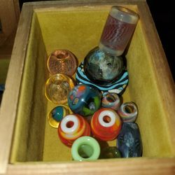 Glass Pendants And Beads