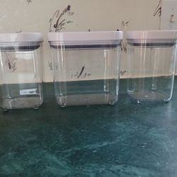 Plastic Storage Containers - 3 total