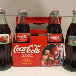 Vintage Christmas Coca Cola 6pk