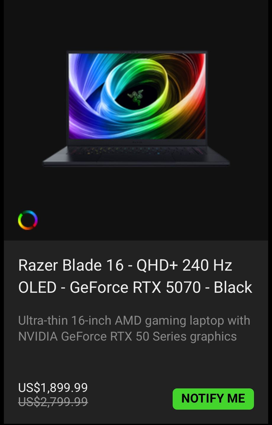 Razer Blade 16 Gaming Laptop