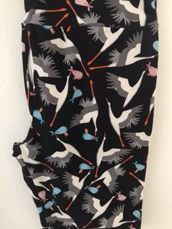 Lularoe OS Stork Leggings worn twice