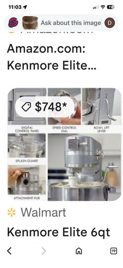 $750 Kenmore electric mixer. Open Box, excellent condition.