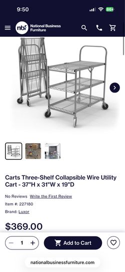 Metal foldable cart Two rows  Has wheels with brakes Like new Prices for each one  Pick up in Sun Valley Cash only