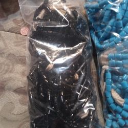 Bag Of Black Glass Beads