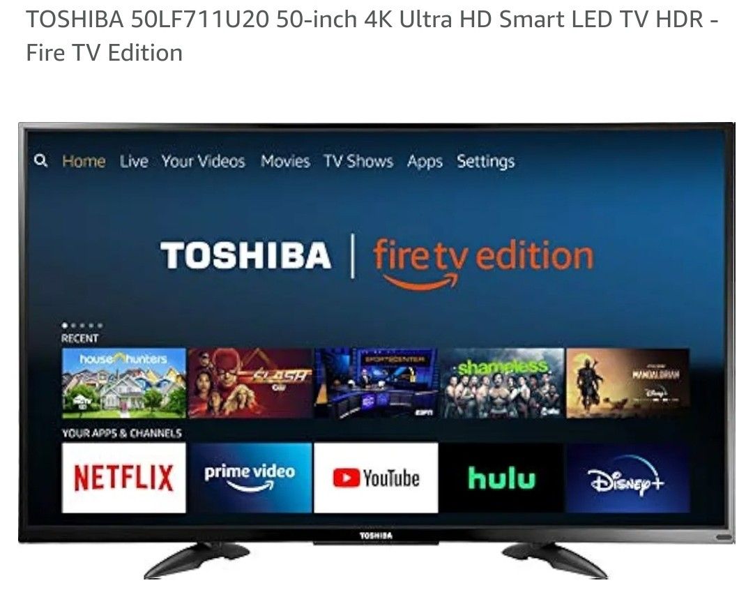 TOSHIBA TV  50-inch 4K TV HDR - Fire TV Edition