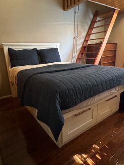 Full Size Bedframe + Matress + Headboard  Willing to Negotiate