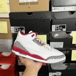 Jordan Cardinal 3s size 11 VNDS 