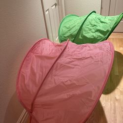 (GOOD) IKEA Shufflett Bed tent X 2 (Pink & Green)