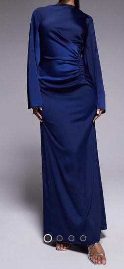 Blue Satin Dress