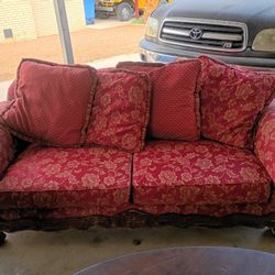 Red Sofa In Perfect Condition $50 