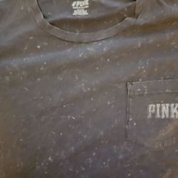 Worn once Victoria secret pink grayish color T-shirt size medium