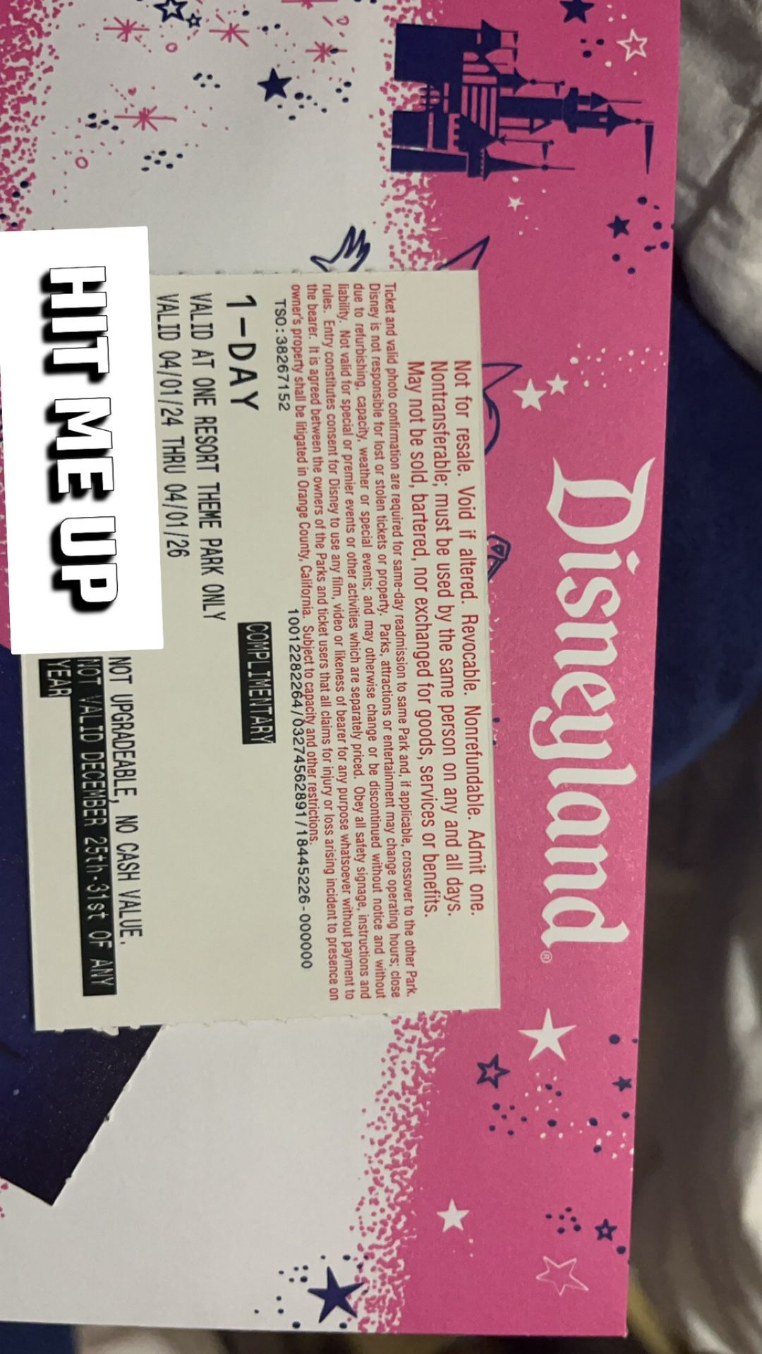 Two Disneyland Tickets