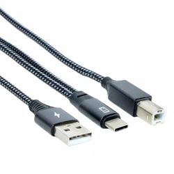 USB 2.0 Type-B OTG Adapter and Charging MIDI Cable