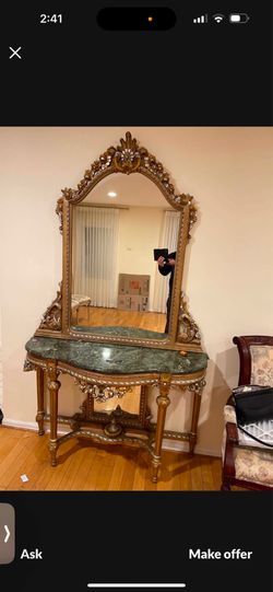 Table and mirror