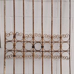 Antique Iron Arch Gate. It Could Be Used As Wall Devider Or Garden Trellis. 