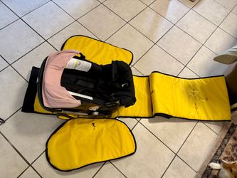 Doona+ Infant Car Seat & Stroller with Travel Bag + Rain Cover – Blush Pink