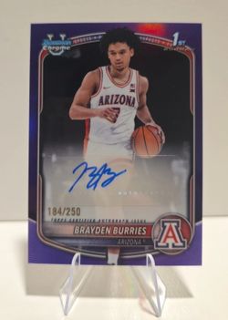 Brayden Burries auto /250 1st round draft pick #10