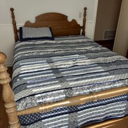 Full Sized Bed Frame With Mattress