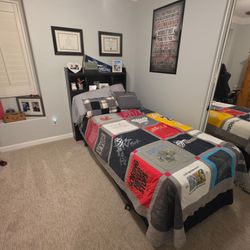 Twin extra long bed and frame