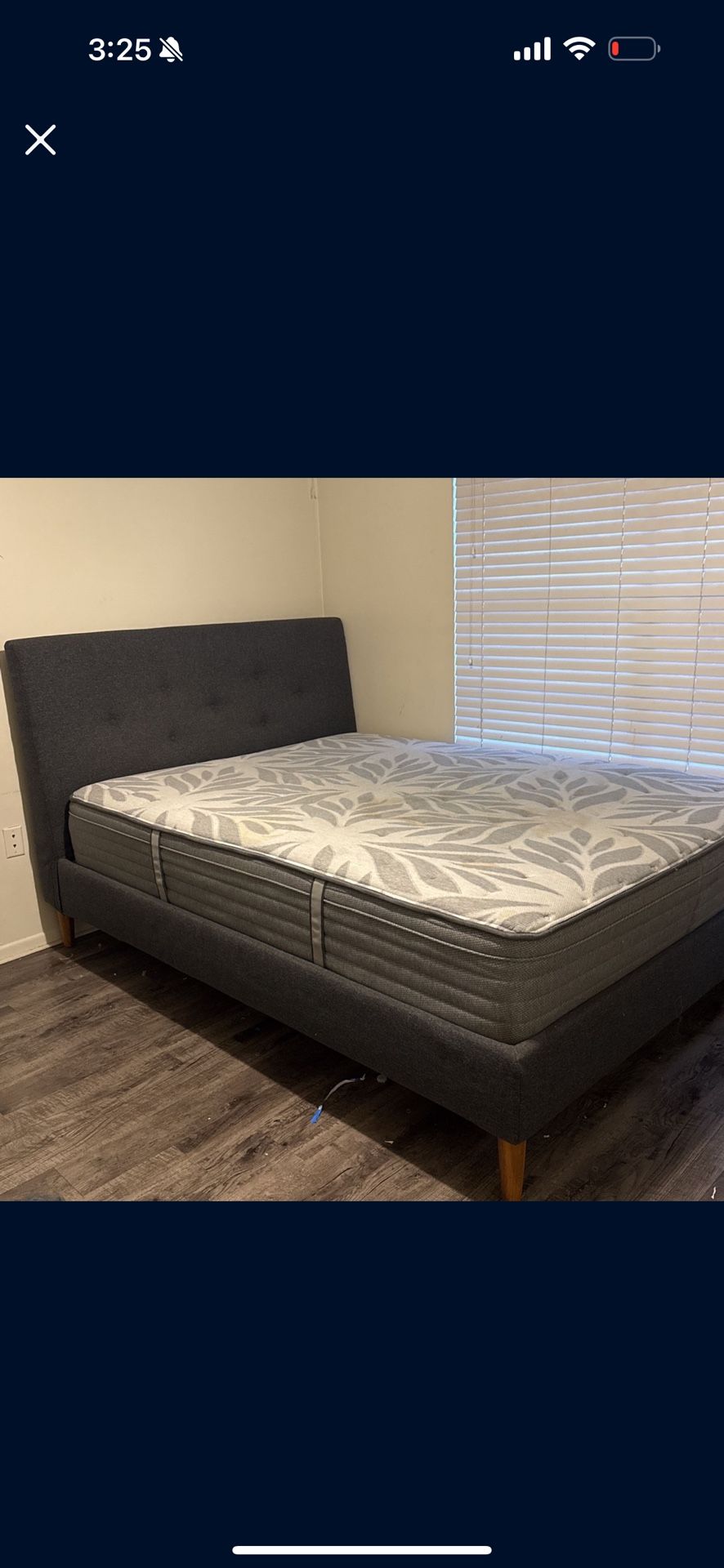 IKEA Queen Bed Frame And Mattress 