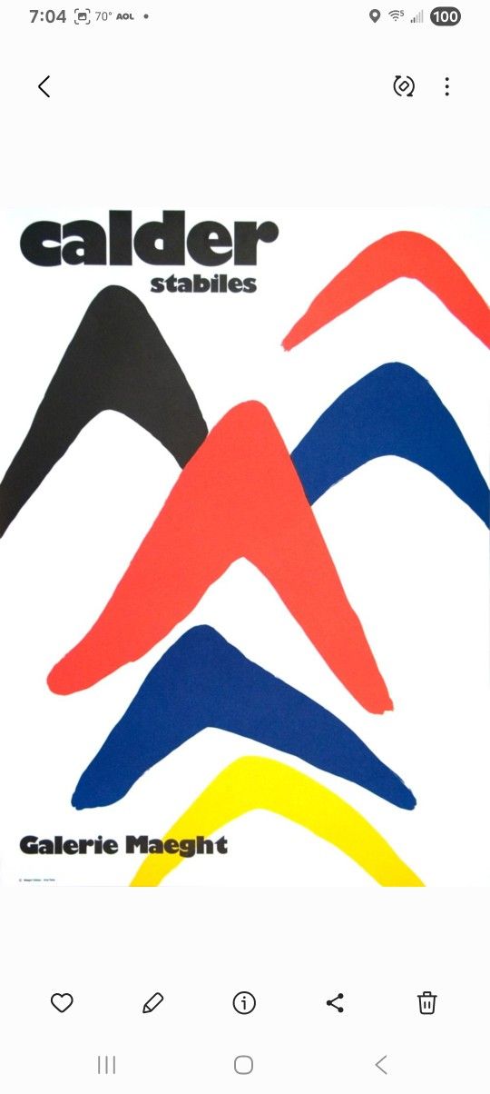 Alexander Calder Lithograph Poster