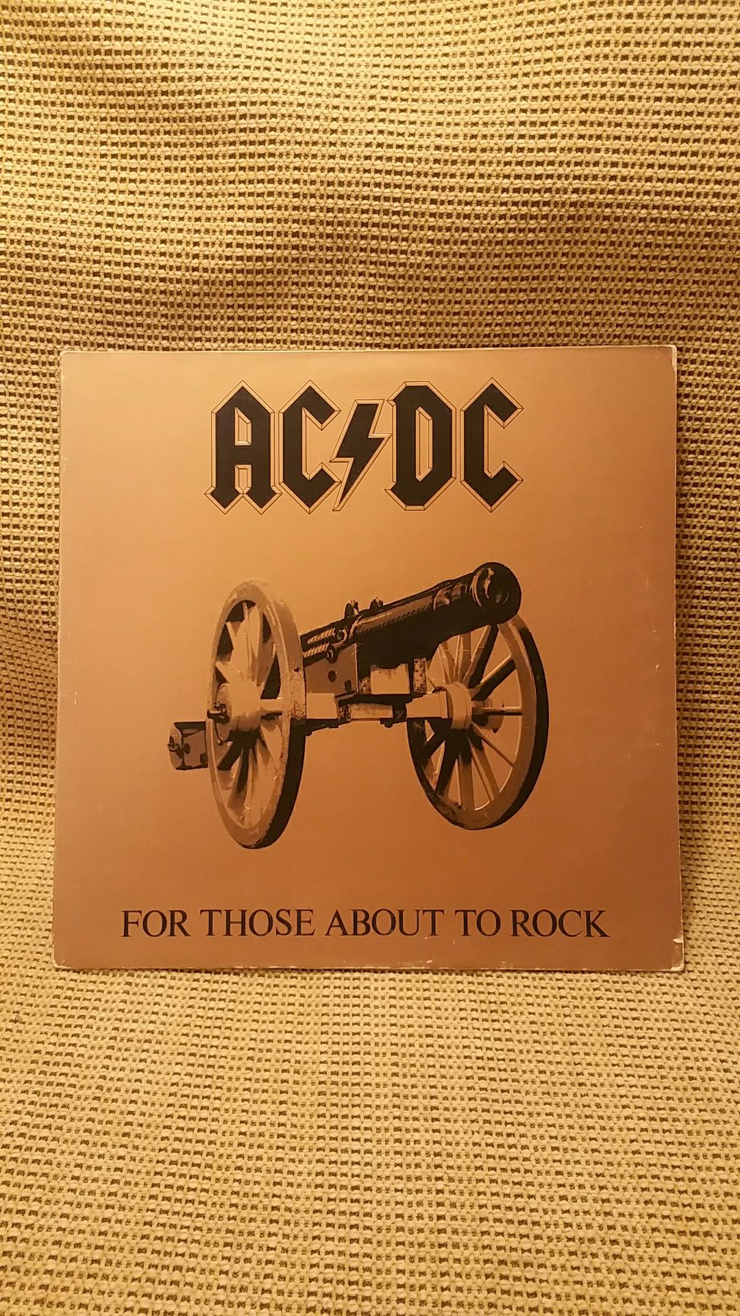 AC/DC "For Those About to Rock We Salute You" vinyl record