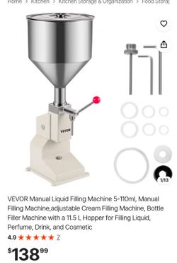 VEVOR Manual Liquid Filling Machine 5-110ml