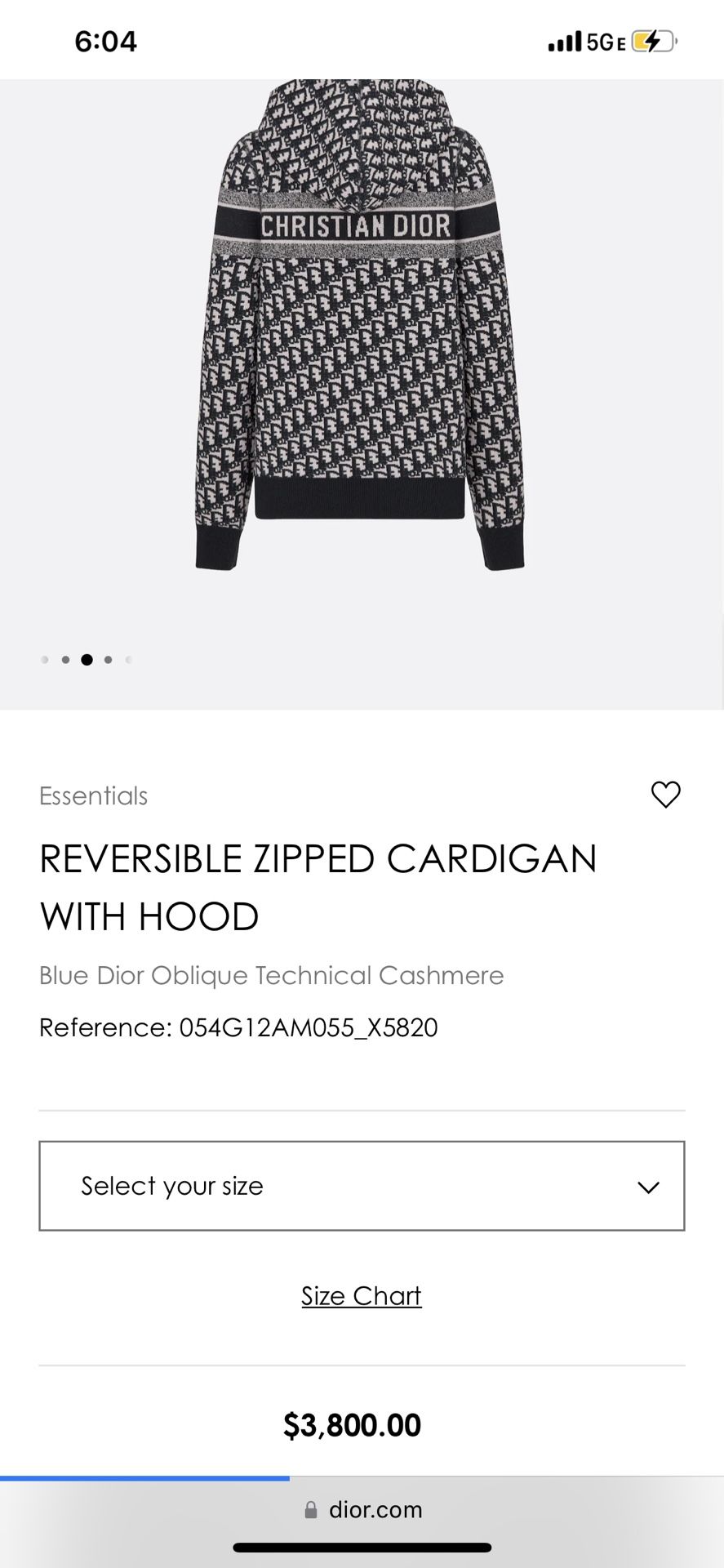 Reversible Christian Dior Sweater 