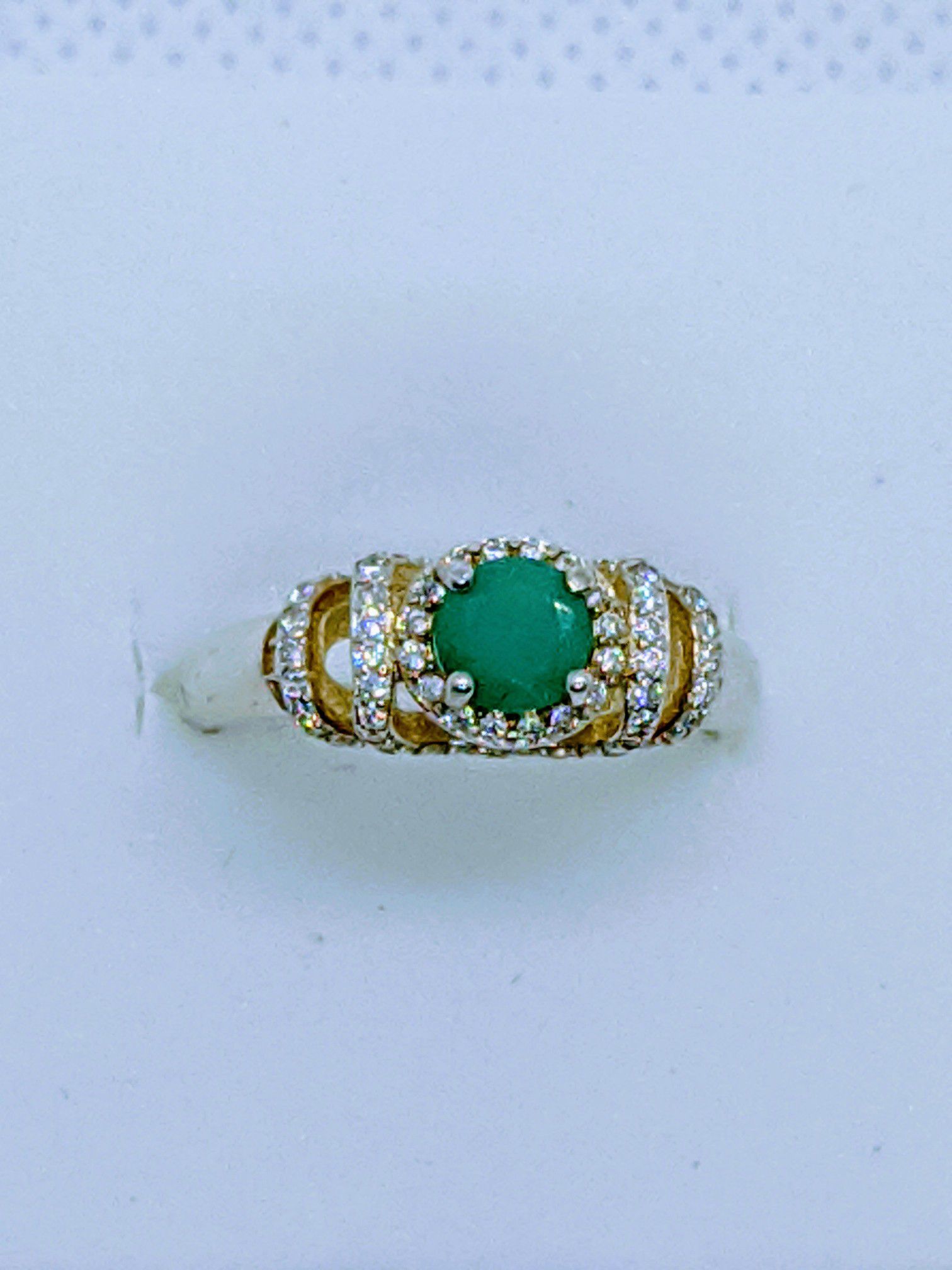 Genuine Colombian Emerald Ring women.